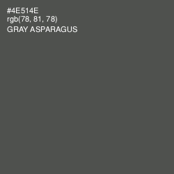 #4E514E - Gray Asparagus Color Image